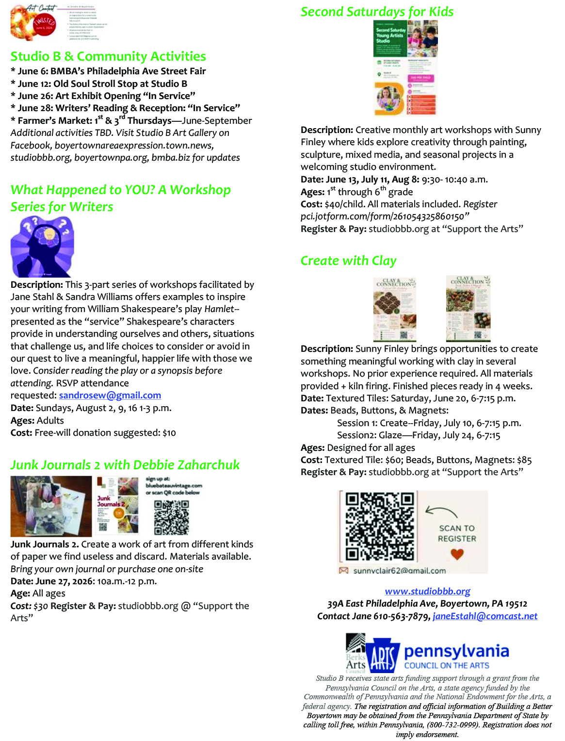 Activities and Classes Summer 2026 -3