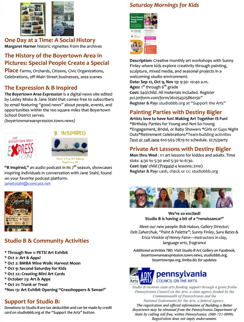October November Classes and Activities-2